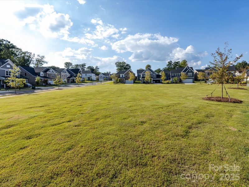 Community green space in front of the home.