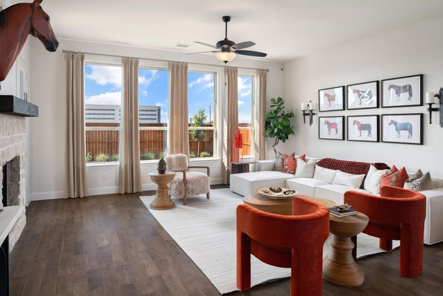 Representative furnished interior of a home built from the The Trinity Executive by UnionMain Homes in Lake Breeze, Lavon (Image 32).