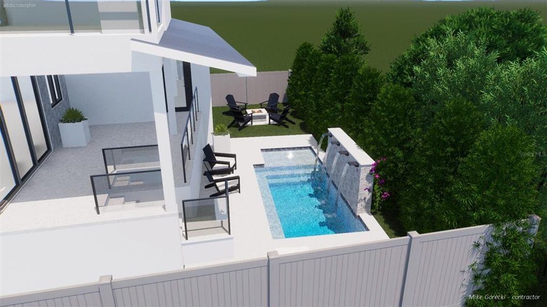 Exterior details and patio area of a home in , Tampa (Image 29).