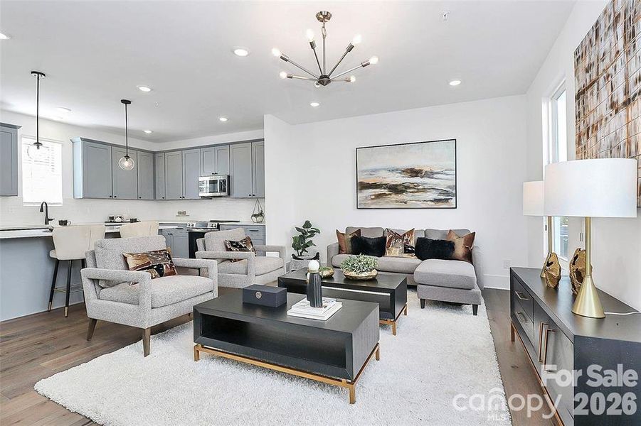 Furnished interior view inside a new home in , Charlotte (Image 24).