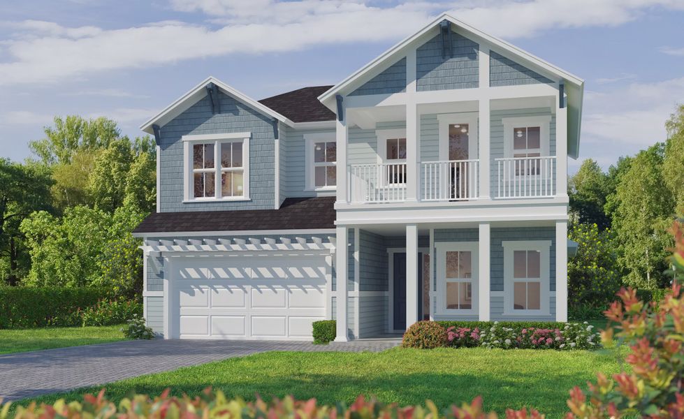 Representative exterior photo of a completed home built from the Santa Cruz - Elite Series | 65' Wide Lots by ICI Homes in Oakmont, Gainesville, FL (Image 3).