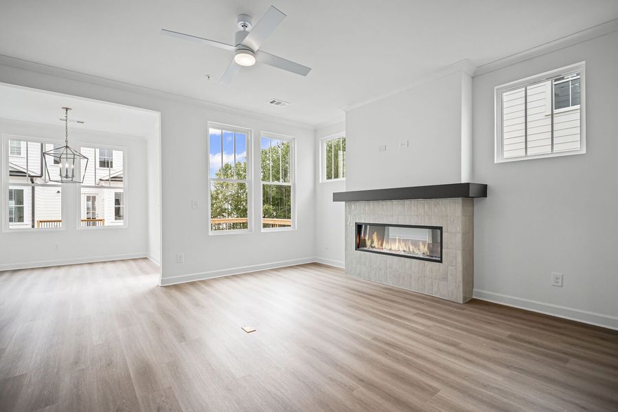 Spacious, unfurnished interior of a new home in The Village at River Green, Canton (Image 9).