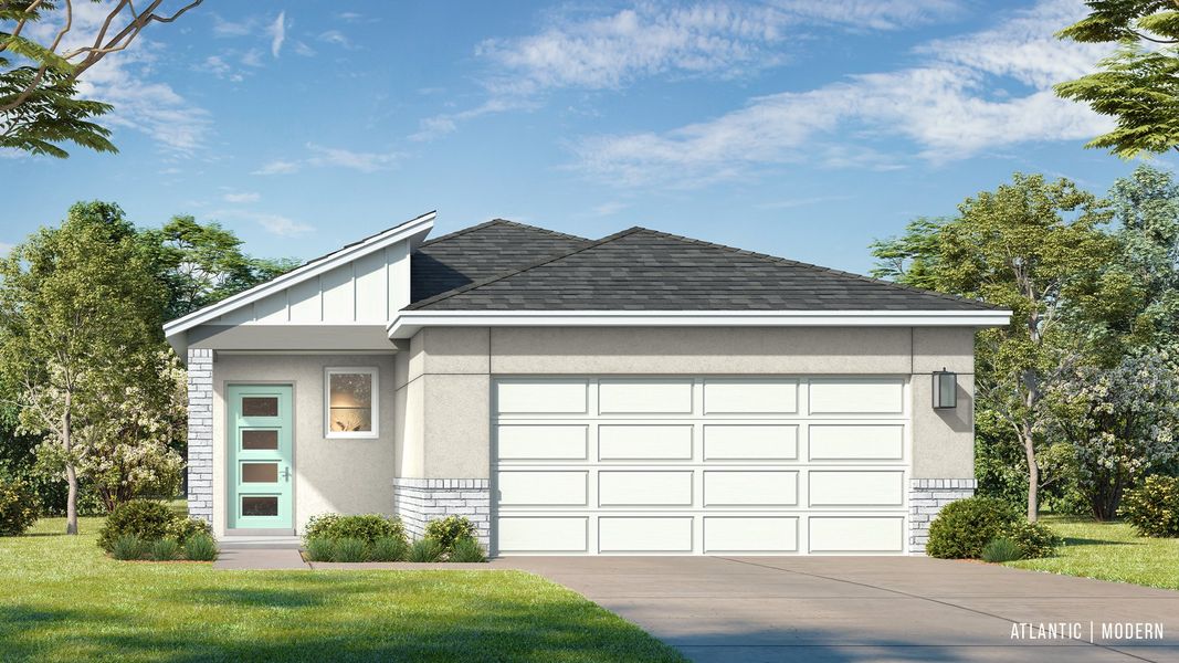 Representative exterior photo of a completed home built from the Atlantic by DRB Homes in Liberty Trace, Haines City, FL (Image 19).