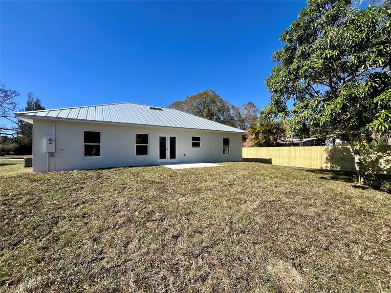 Large back yard