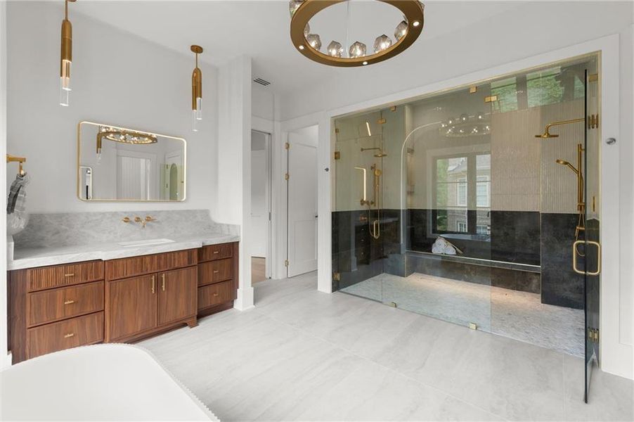 Furnished interior view inside a new home in , Alpharetta (Image 73).