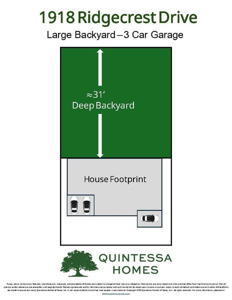 Impressive Backyard Depth of 31 Feet