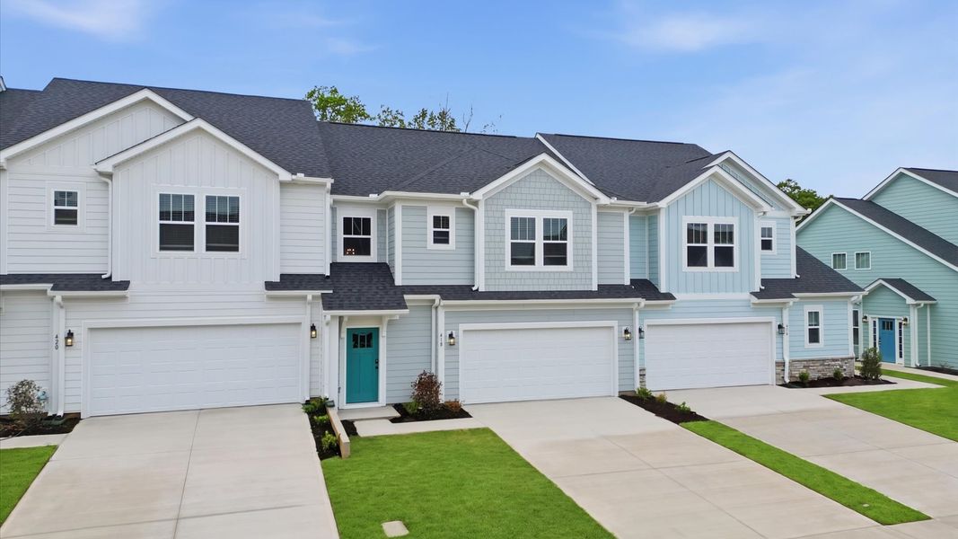 Front exterior of a new home in Village at Midway, Anderson, SC, highlighting curb appeal (Image 20).