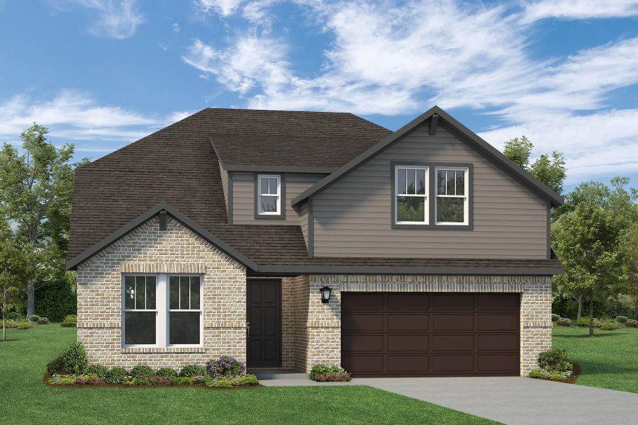 Representative exterior photo of a completed home built from the Honor by Rockwell Homes in Creekside, Royse City, TX (Image 37).