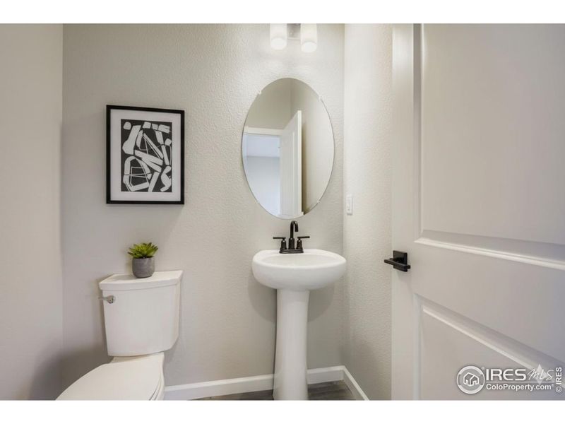 Main level powder room