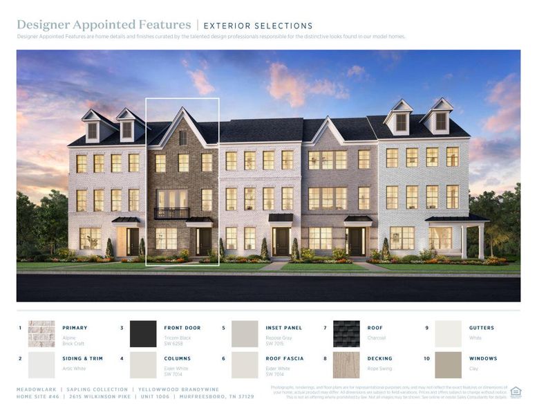 Front exterior of a new home in Meadowlark - Sapling Collection, Murfreesboro, TN, highlighting curb appeal (Image 2).