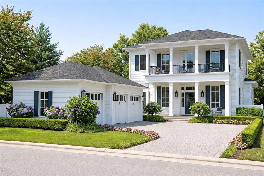 Front exterior of a new home in , Oakland, FL, highlighting curb appeal (Image 1). Front exterior of a new home in , Oakland, FL, highlighting curb appeal (Image 1).