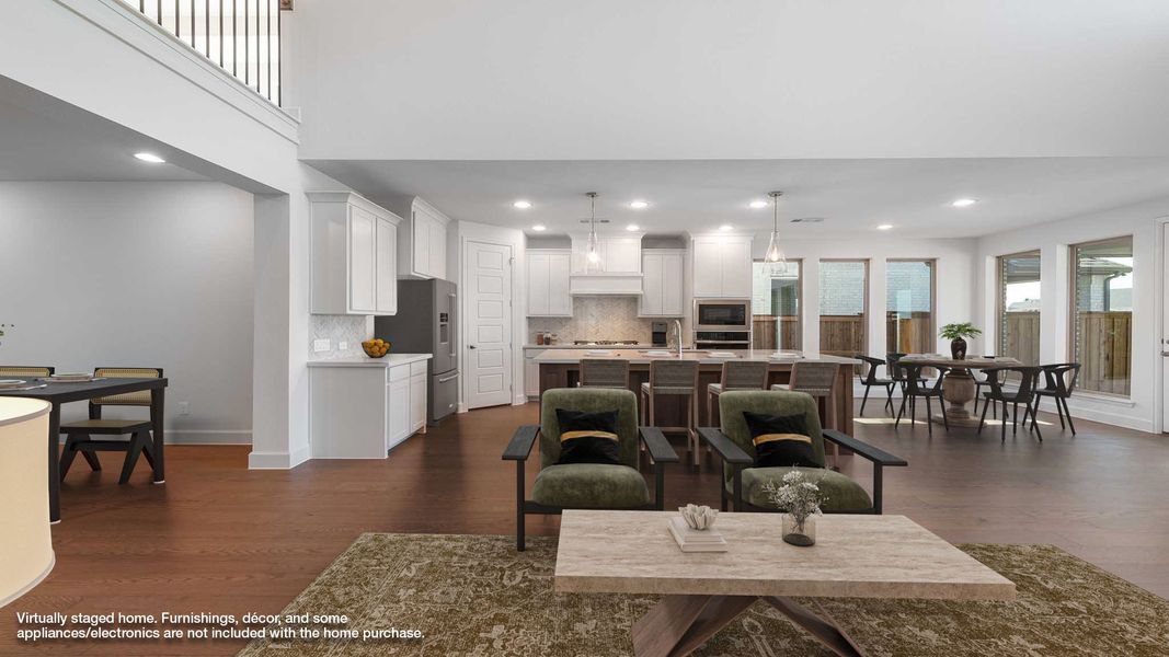 Furnished interior view inside a new home in Mosaic 50', Celina (Image 6). Furnished interior view inside a new home in Mosaic 50', Celina (Image 6).