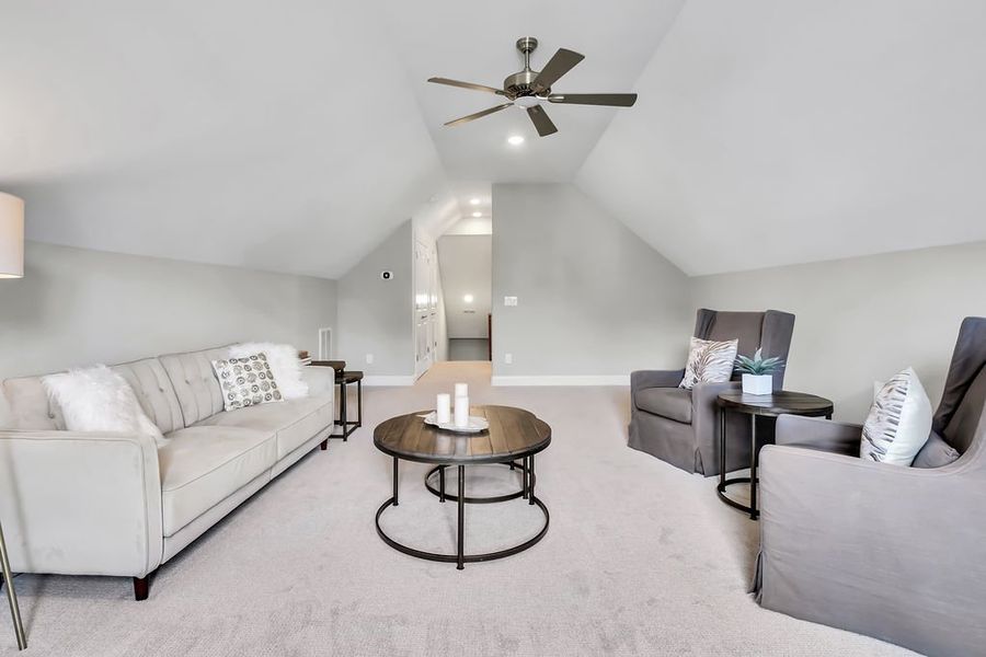 Furnished interior view inside a new home in The Bluffs On the Cape Fear, Leland (Image 23).