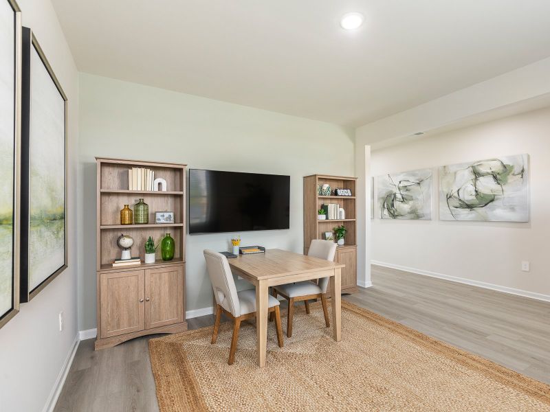 Flex room in the Chatham floorplan at a Meritage Homes community in Angier, NC.