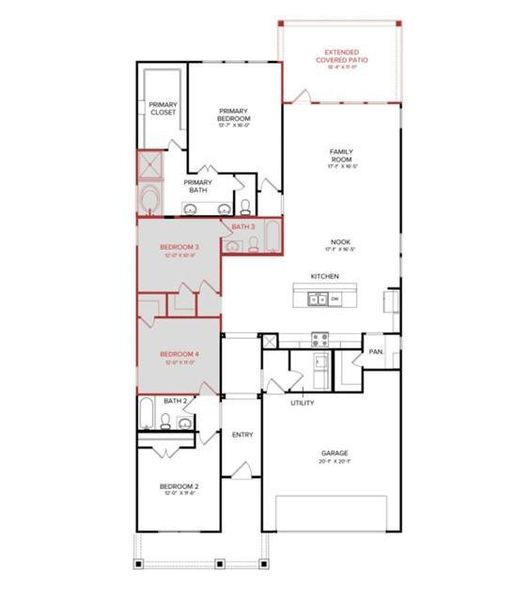 2D floor plan layout of this home in Sunterra, Katy, TX (Image 1). 2D floor plan layout of this home in Sunterra, Katy, TX (Image 1).
