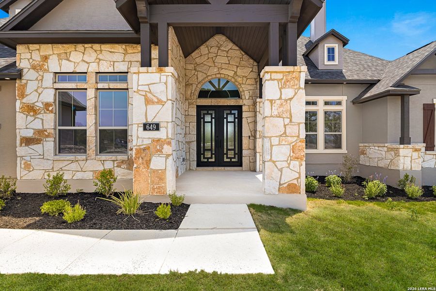 Exterior details and patio area of a home in Legend Park, Castroville (Image 4).