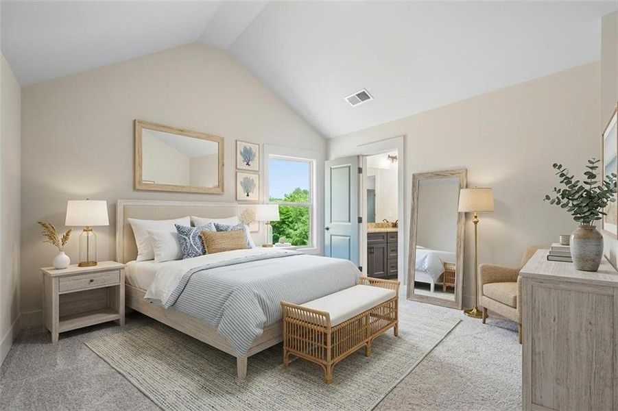 Furnished interior view inside a new home in Steeplechase, Hoschton (Image 31).