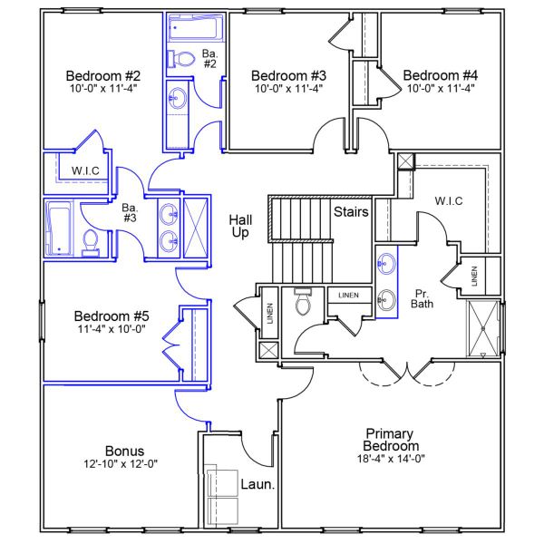 2D floor plan layout of this home in Allston Park, Calabash, NC (Image 3).