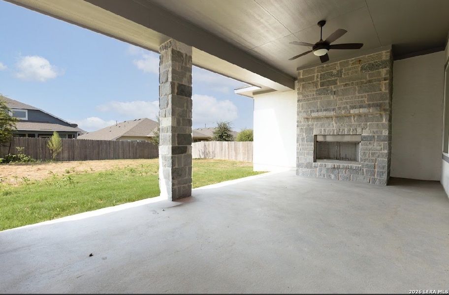 Exterior details and patio area of a home in The Reserve at Weston Oaks, San Antonio (Image 17). Exterior details and patio area of a home in The Reserve at Weston Oaks, San Antonio (Image 17).