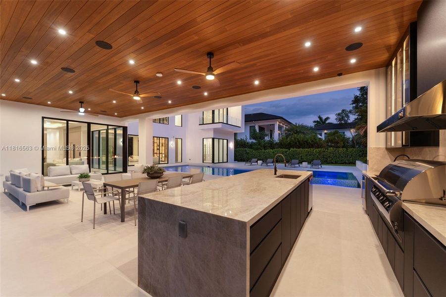 Furnished interior view inside a new home in , Miami (Image 35).