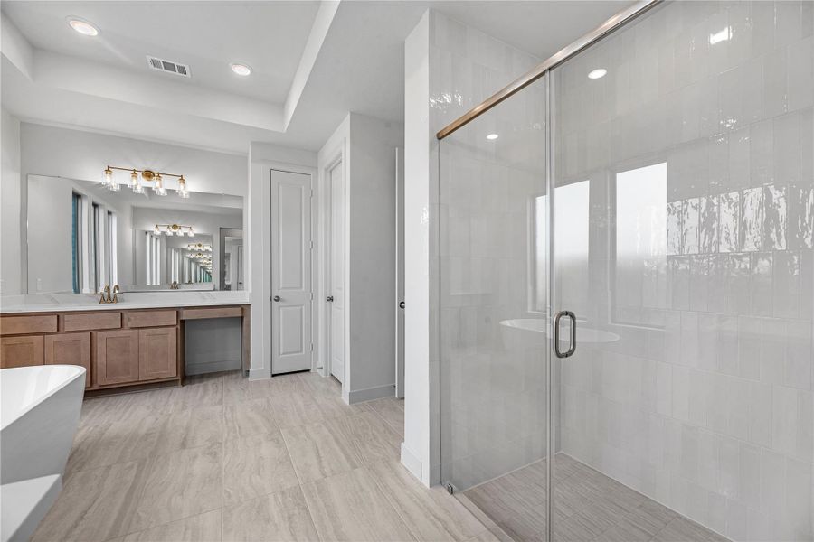 Furnished interior view inside a new home in Elyson - 60', Katy (Image 3).