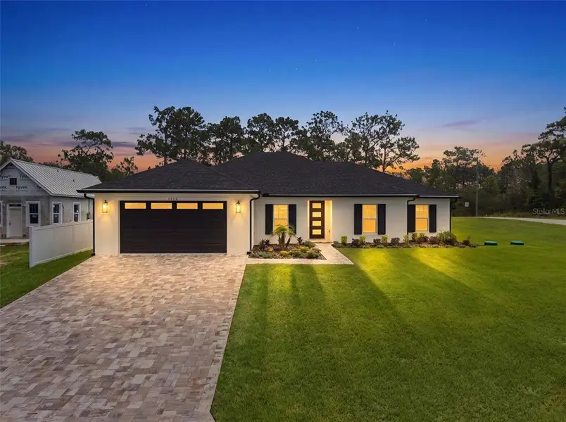 Front exterior of a new home in , Brooksville, FL, highlighting curb appeal (Image 1). Front exterior of a new home in , Brooksville, FL, highlighting curb appeal (Image 1).