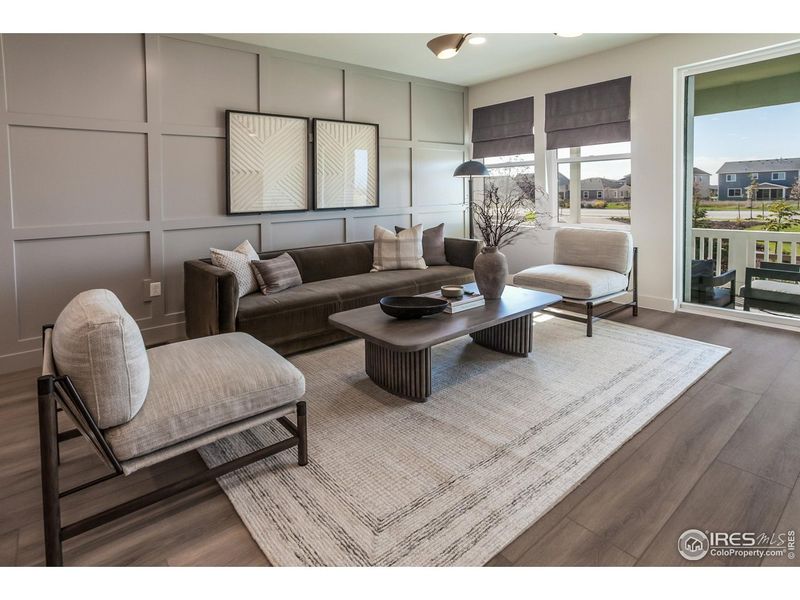 Furnished interior view inside a new home in Prairie Song Story Collection - Single Family Homes, Windsor (Image 18).