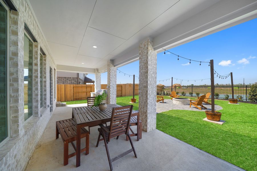 Covered patio to relax