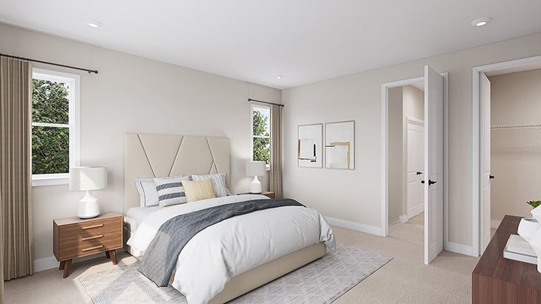Furnished interior view inside a new home in Archer Row, Charlotte (Image 16).