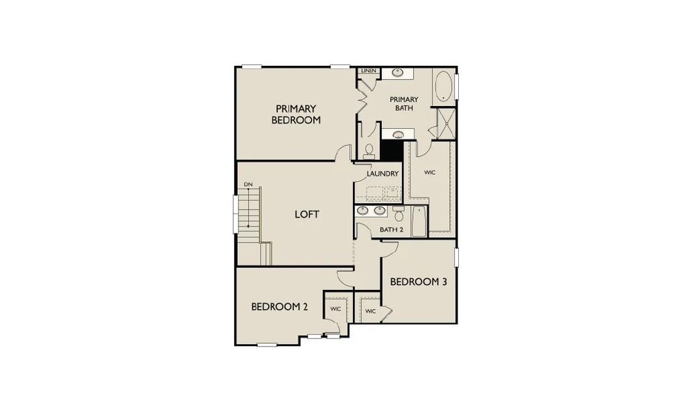 2D floor plan layout of this home in Rowland's Grant, Fuquay Varina, NC (Image 4). 2D floor plan layout of this home in Rowland's Grant, Fuquay Varina, NC (Image 4).