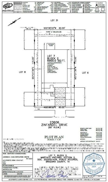 2D floor plan layout of this home in Martha's Vineyard, Alvin, TX (Image 5).