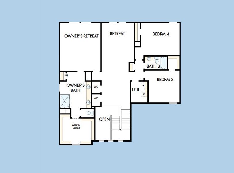 2D floor plan layout for the The Jarvis by David Weekley Homes in Coasterra, Palmetto, FL (Image 4).