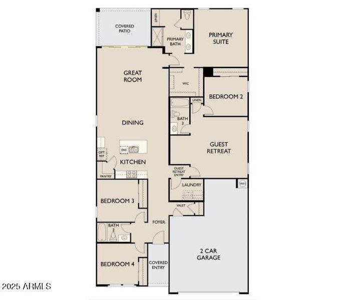 Sunflower R Garage with Slider Floorplan Sunflower R Garage with Slider Floorplan
