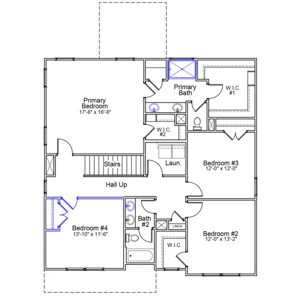 2D floor plan layout of this home in Fieldstone, Lexington, NC (Image 5).