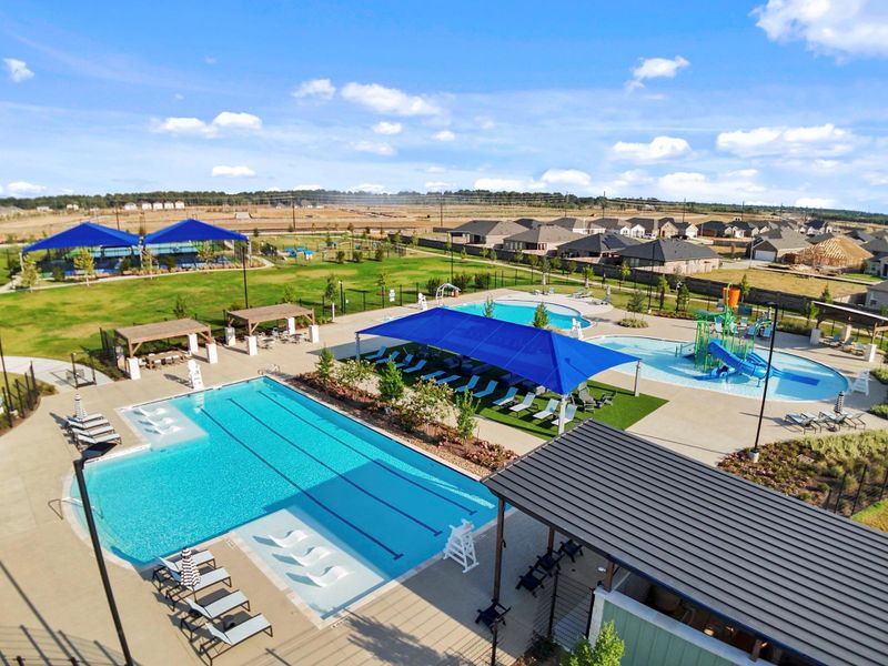 Cool off and unwind at the resort-style pool featuring shaded lounge areas, sparkling waters, and plenty of space for sunbathing and relaxation. A perfect retreat for summer days.