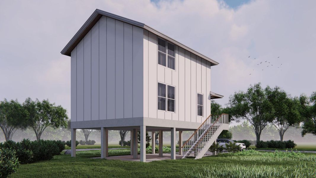 Exterior details and patio area of a home in , Galveston (Image 2). Exterior details and patio area of a home in , Galveston (Image 2).