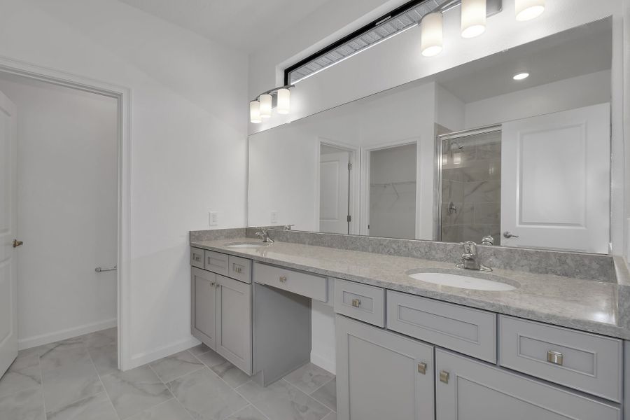 Representative furnished interior of a home built from the Sandalwood II by Park Square Residential in Paradiso Grande, Orlando (Image 10).