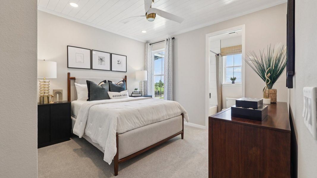 Furnished interior view inside a new home in Isla Mirada, San Antonio (Image 33).