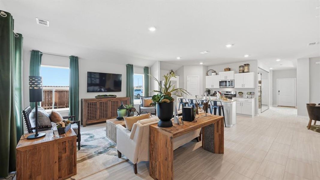 Furnished interior view inside a new home in Lonestar at Liberty Trails, Fort Worth (Image 11).