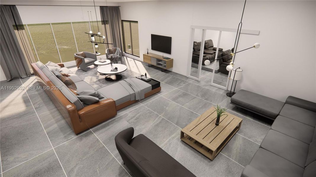 Furnished interior view inside a new home in , Miami (Image 6).