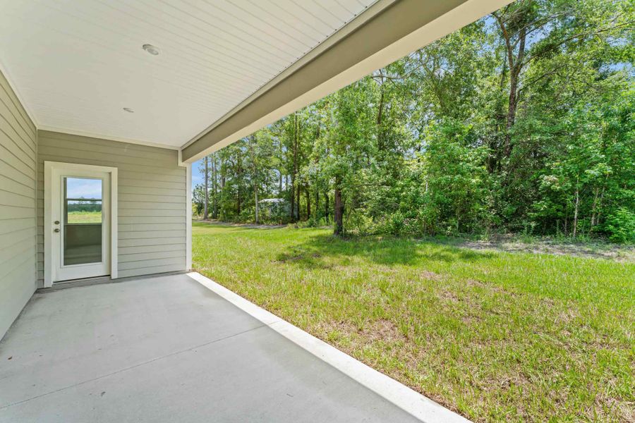 River Birch Lot 587 Covered Back Patio at NorthShore in Kingsland