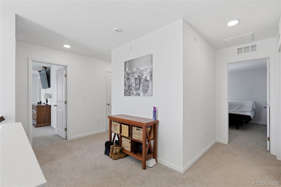 Furnished interior view inside a new home in Crossway at Second Creek, Commerce City (Image 16). Furnished interior view inside a new home in Crossway at Second Creek, Commerce City (Image 16).