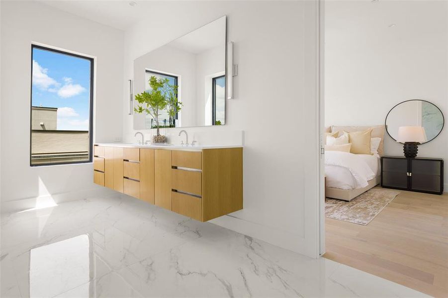 Furnished interior view inside a new home in , Dallas (Image 20).