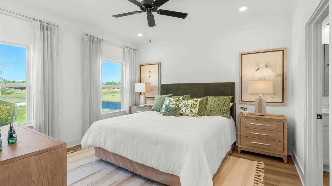Furnished interior view inside a new home in Crest Bay Cottages, Miramar Beach (Image 15).