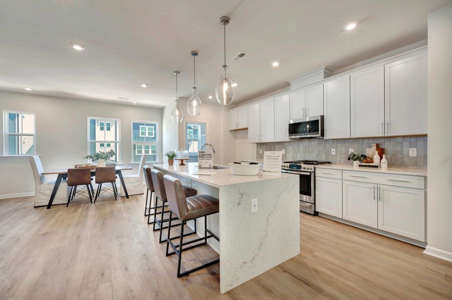 Representative furnished interior of a home built from the Huck by Tri Pointe Homes in Twinleaf Townes, Chapel Hill (Image 7).