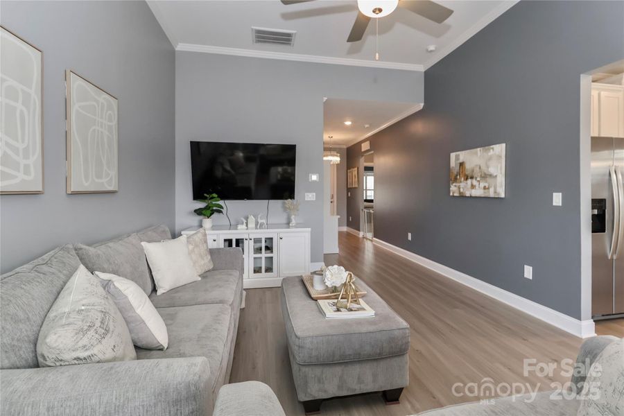 Furnished interior view inside a new home in Colonial Crossing, Troutman (Image 13). Furnished interior view inside a new home in Colonial Crossing, Troutman (Image 13).