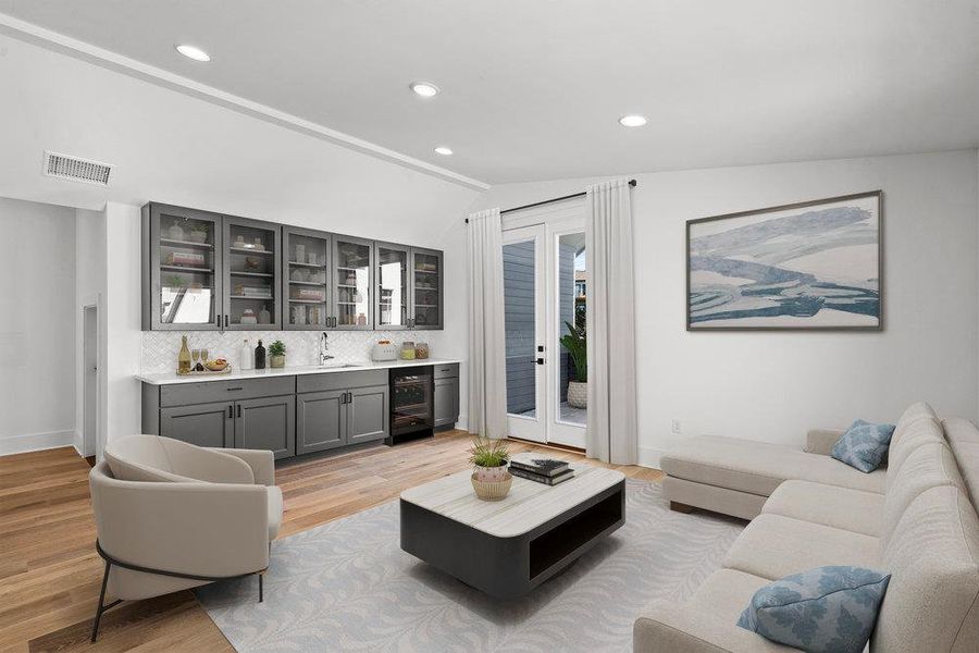 Furnished interior view inside a new home in Spyglass, Austin (Image 30).