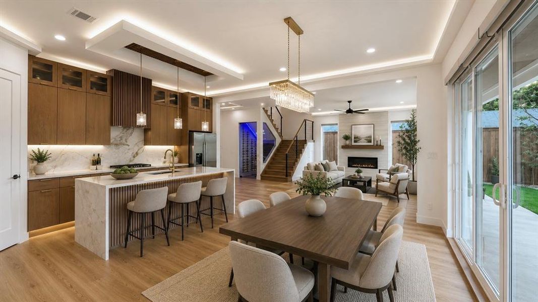 Furnished interior view inside a new home in , Dallas (Image 15).