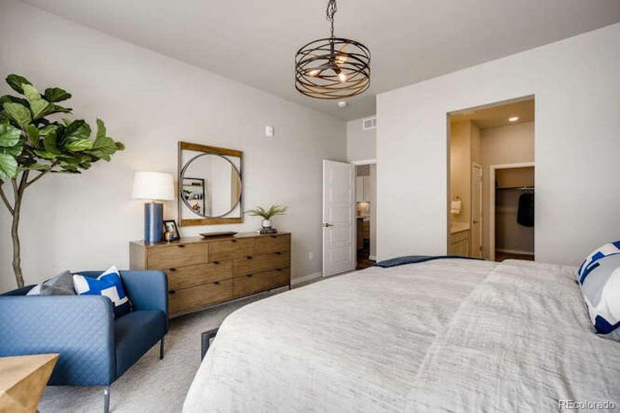 Furnished interior view inside a new home in Condo Collection at Grand Vue at Interlocken, Broomfield (Image 10). Furnished interior view inside a new home in Condo Collection at Grand Vue at Interlocken, Broomfield (Image 10).