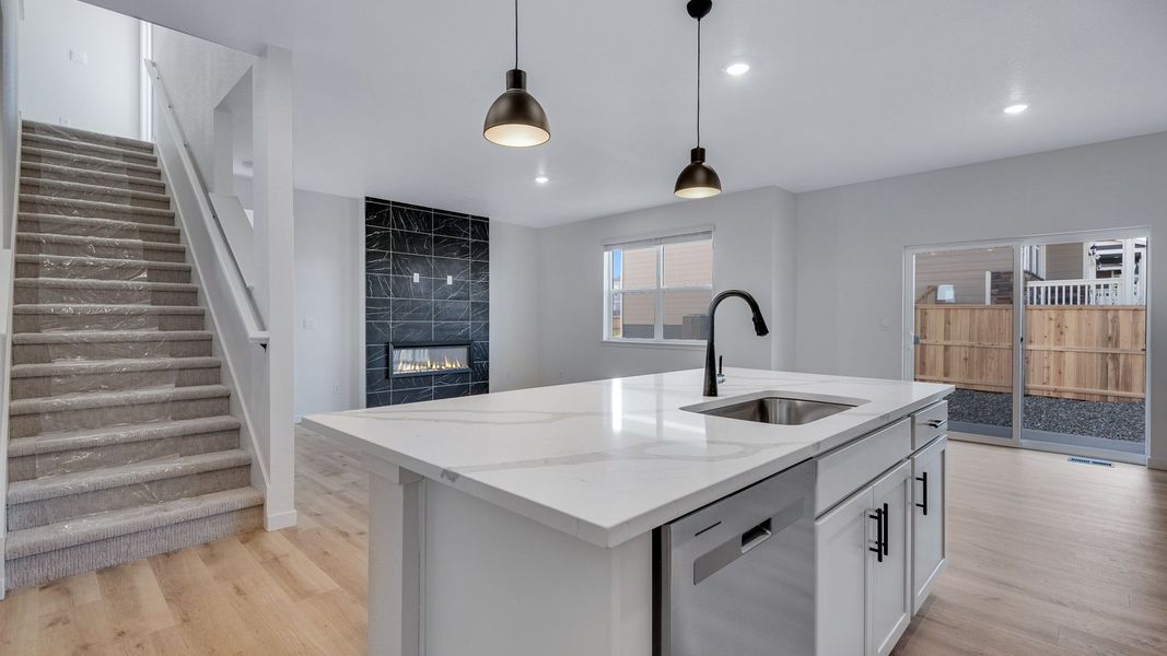 Furnished interior view inside a new home in Trails at Crowfoot, Parker (Image 6).